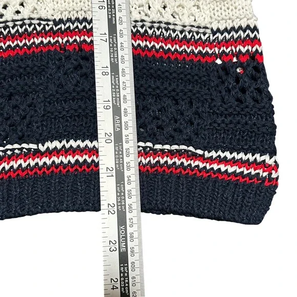 Banana Republic Open-Knit Stripe Sweater Women's Medium NWOT Never Worn - Picture 7 of 8